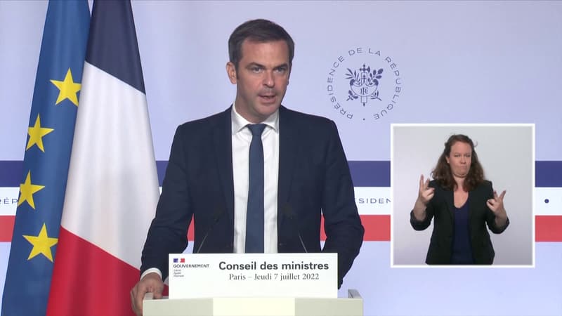 Olivier Véran à l'issue du Conseil des ministres le 7 juillet 2022