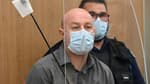 Willy Bardon le 14 juin 2021 dans le box des accusés de la cour d'assises du Nord, à Douai, avant le début de son procès en appel pour le viol et le meurtre d'Elodie Kulik