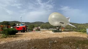 Le ballon captif doit permettre de collecter des données sur un périmètre de 20 km.