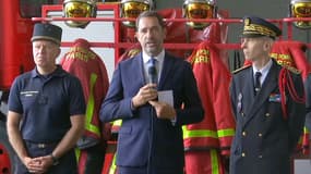 Christophe Castaner en visite dans une caserne de Seine-Saint-Denis, le 5 septembre 2019