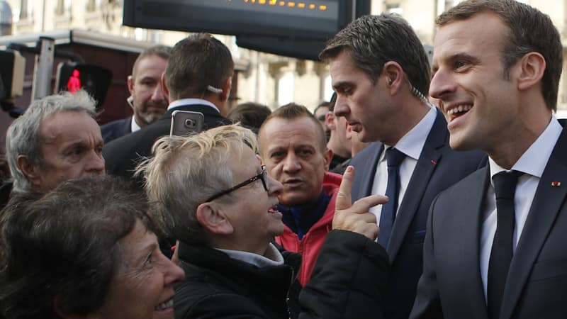 Emmanuel Macron à la rencontre des habitants de Charleville-Mézières à l'occasion des commémorations du 11 Novembre, le 7 novembre 2018