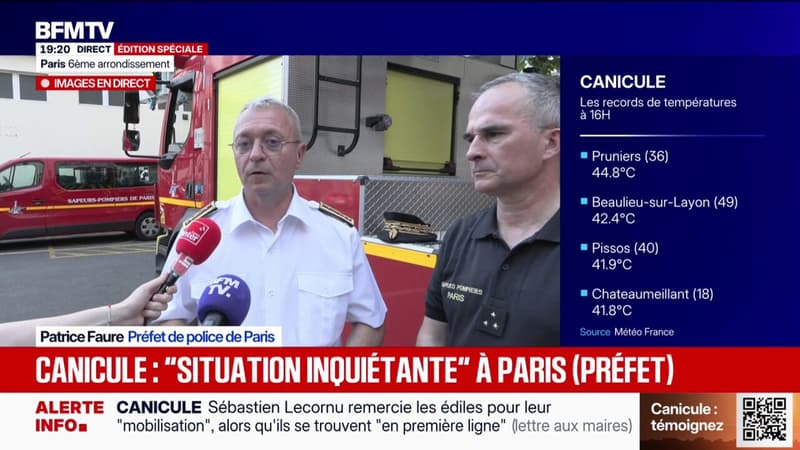 Canicule: "Nous arrivons à une situation de saturation de la capacité d'absorption par le dispositif hospitalier", affirme le préfet de Paris