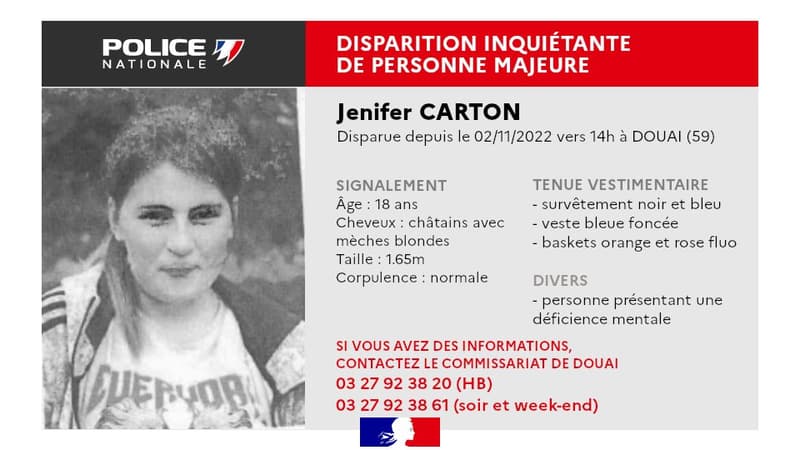 Elle a disparu le 2 novembre dernier. 
