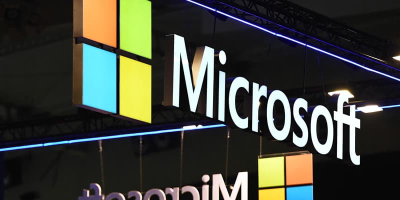 Le logo de Microsoft est visible lors du salon ISE à Barcelone, le 31 janvier 2023 (photo d'illustration).