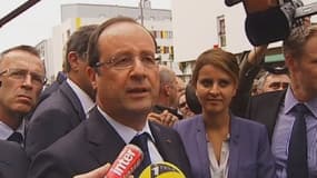 François Hollande lors de son déplacement ce mercredi à Clichy-sous-Bois