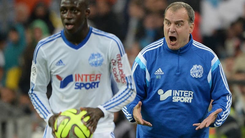 Benjamin Mendy et Marcelo Bielsa en décembre 2014
