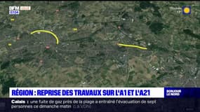 Hauts-de-France: reprise des travaux sur l'A1 et l'A21