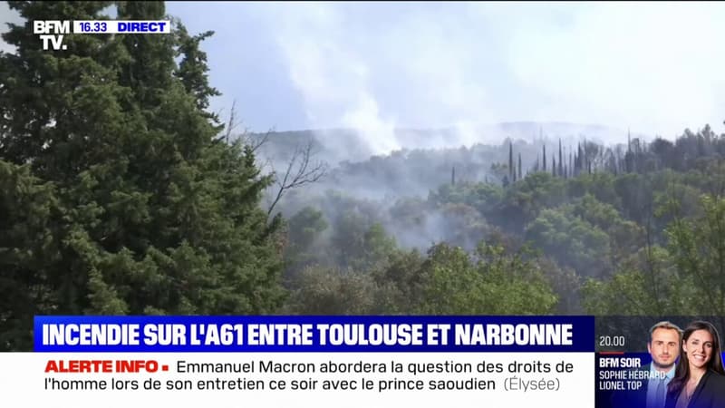 Un incendie s'est déclaré sur l'A61 entre Toulouse et Narbonne