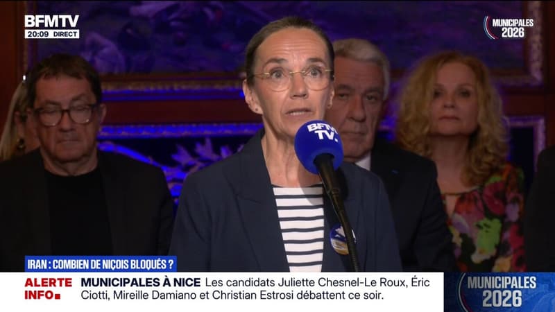 Iran: "La démocratie ne s'installe pas après le chaos", affirme Juliette Chesnel-Le Roux (Union de la gauche), candidate à la mairie de Nice