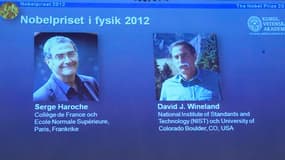Le prix Nobel de physique a été attribué au Français Serge Haroche et à l'Américain David Wineland pour leurs travaux sur la physique quantique. /Photo prise le 9 octobre 2012/REUTERS/Bertil Enevag Ericson/Scanpix