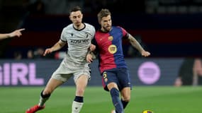 Inigo Martinez lors du match entre le Barça et Osasuna (3-0, Liga), le 27 mars 2025
