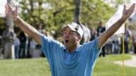 Thomas Levet lors de sa victoire à l'Open d'Andalousie au printemps