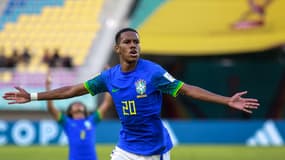 Estevao Willian avec le maillot des U17 de la Seleçao, le 20 novembre 2023
