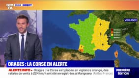 Orages violents: la Corse passe en vigilance orange de dernière minute
