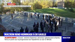 Hommage à de Gaulle: Emmanuel Macron dépose une gerbe au pied du mémorial de Colombey-Les-Deux-Églises