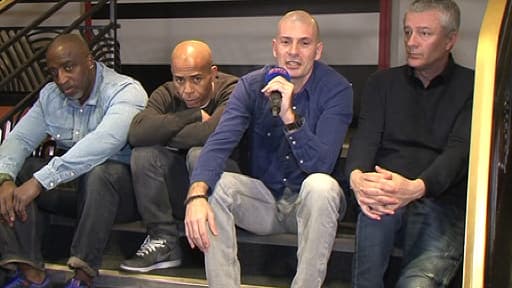 Les membres du groupe IAM, le 19 mars, en marge de leur concert à l'Olympia.