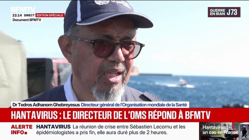 Hantavirus: “Je souhaite que les citoyens français ne s’inquiètent pas de cette situation”, déclare le directeur de l’OMS