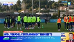 L'entraînement de l'OM avant la réception de Liverpool demain 