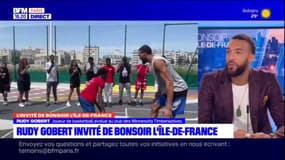 Rudy Gobert, joueur de basket-ball évoluant en NBA, évoque sa passion et se dit "heureux" de pouvoir aider les jeunes avec son académie