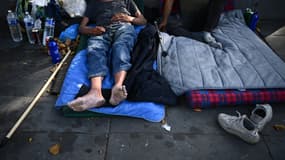 Des personnes sans-abri à Paris, le 19 juillet 2022