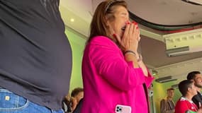 Dolores Aveiro n'a pas caché son émotion lors du premier but de son fils face à Newcastle