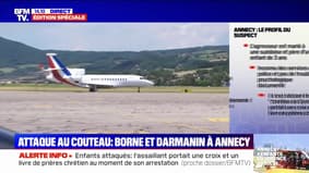 Attaque au couteau: Gérald Darmanin est arrivé à Annecy