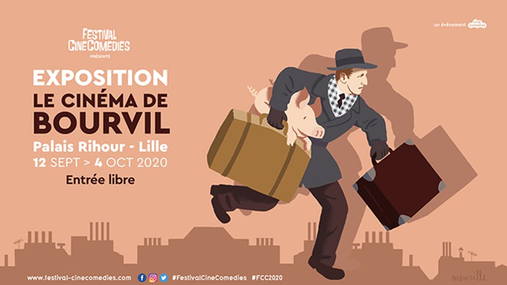 Affiche de l'exposition Le Cinéma de Bourvil Affiche de l'exposition Le Cinéma de Bourvil