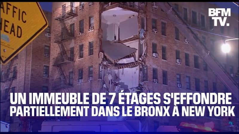 Un immeuble de 7 étages s'effondre partiellement dans le quartier du Bronx à New York