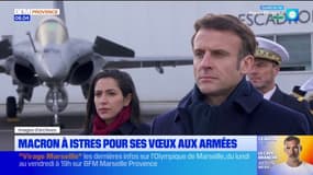 Macron à Istres pour ses vœux aux Armées