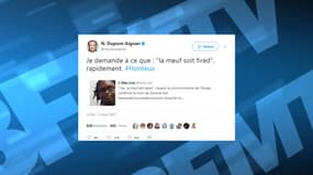 Le fondateur de Debout la France a réagi sur Twitter à la polémique. 