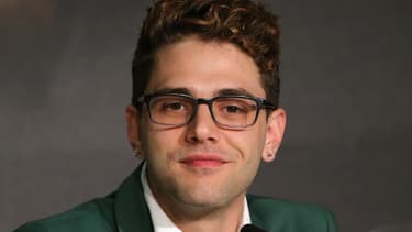 Le réalisateur canadien Xavier Dolan, lors de la conférence de presse pour son film "Mommy", en sélection officielle à Cannes.