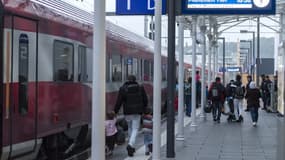 La gare de Salzbourg en Autriche. 