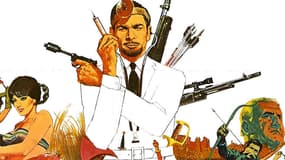 Neil Connery sur l'affiche de la parodie "James Bond" "Opération Petit Frère"