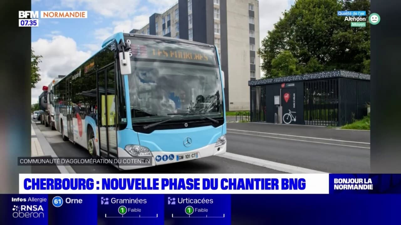 Cherbourg nouvelle phase du chantier du Bus nouvelle génération