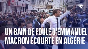 Un bain de foule d'Emmanuel Macron écourté à Oran en Algérie