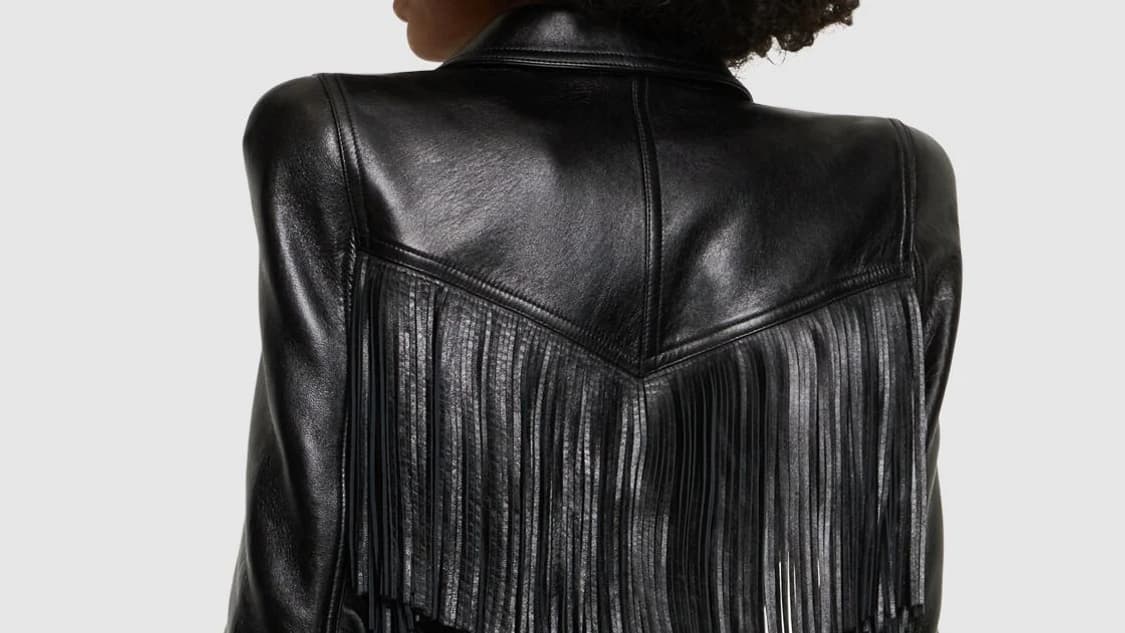 Veste en cuir à franges Balmain Veste en cuir à franges Balmain
