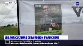 Hauts-de-France: les agriculteurs de la région affichent leurs portraits au bord de la route