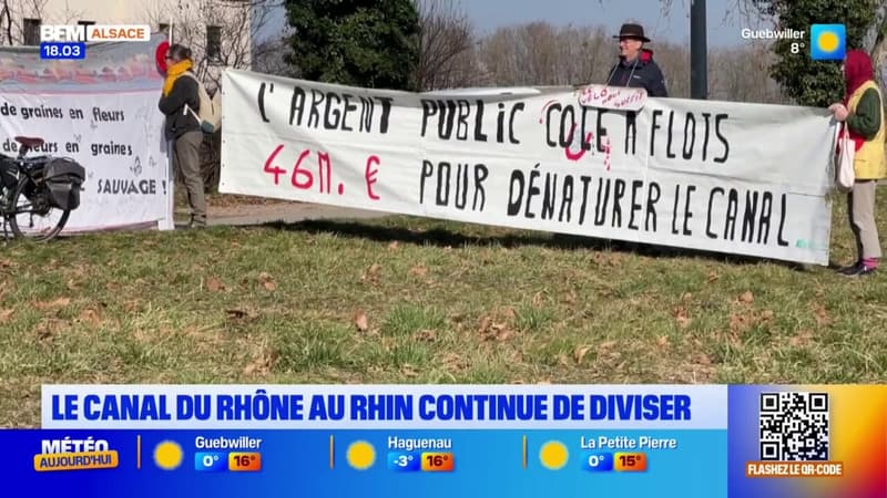 Marckolsheim: confrontation entre partisans et opposants de la rénovation du canal du Rhône au Rhin