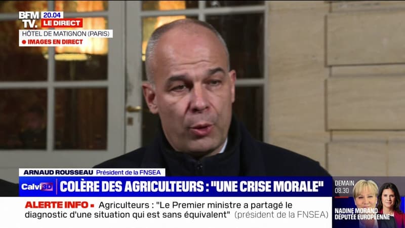 Arnaud Rousseau (président de la FNSEA) affirme que les agriculteurs attendent 