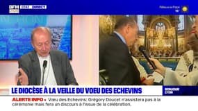 Vœu des Echevins: "Je ne pense pas que Gérard Collomb était contre la laïcité", estime Mgr Dubost