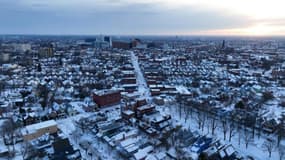 Vue aérienne de Buffalo, dans le nord-est des États-Unis, le 28 décembre 2022