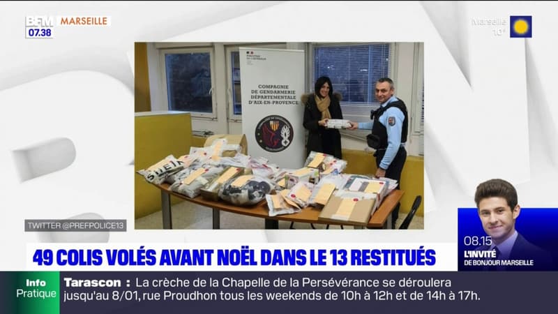 Bouches-du-Rhône: des colis volés restitués juste avant Noël