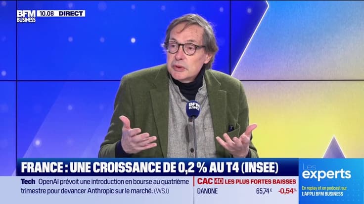 Une croissance de 0,2 % au quatrième trimestre en France : "On a tout juste la tête hors de l’eau"