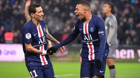 Angel Di Maria et Kylian Mbappé, PSG