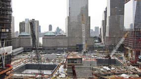 Un chantier d'envergure sur Ground Zero, ici en avril 2011