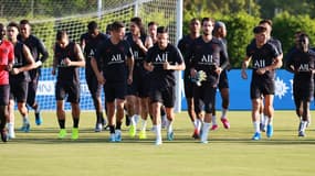 Le PSG à l'entraînement mercredi