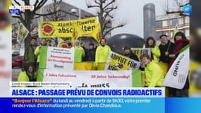 Alsace: des manifestants protestent contre le transit de trains transportant des déchets radioactifs