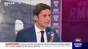 "Qui peut imaginer que le gouvernement ne fasse pas tout ce qui est en son pouvoir face au coronavirus?": Gabriel Attal tacle Marine Le Pen sur RMC