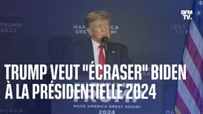 Donald Trump promet "d'écraser" Joe Biden à la présidentielle américaine de 2024