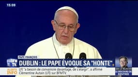 Dublin: le pape évoque sa “honte” après les scandales de pédophilie dans l’Église catholique